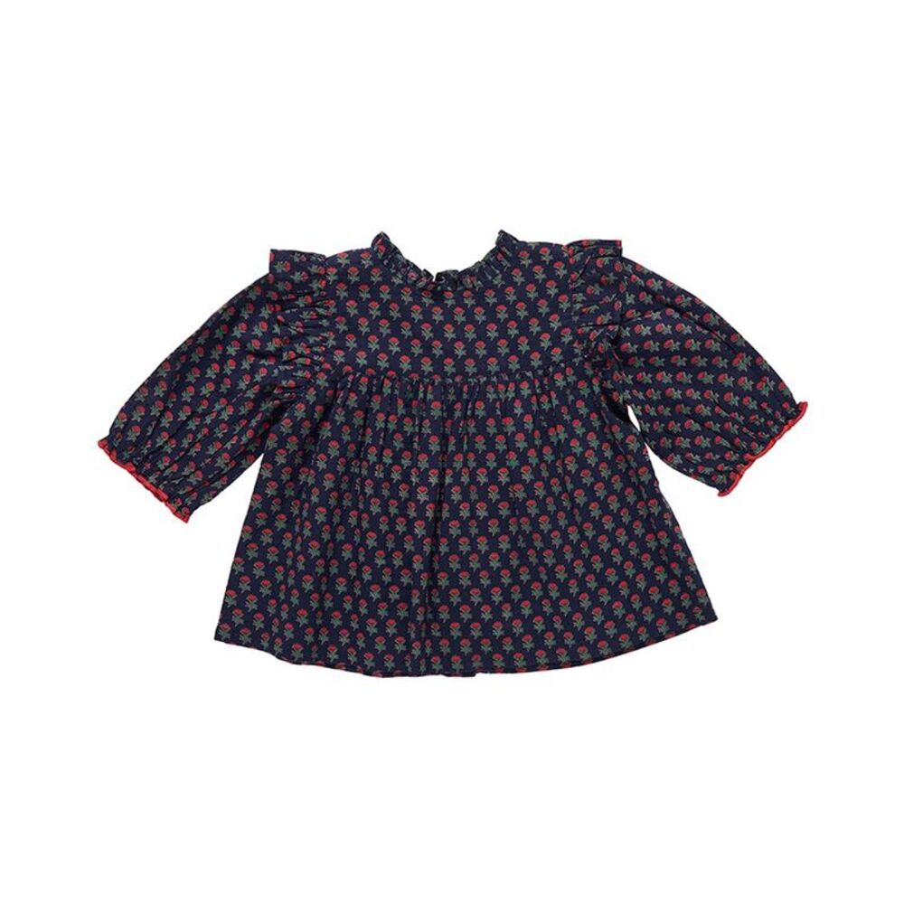 Pink Chicken Girls  Girls Kalani Button Up Top, Navy